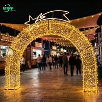 Décoration lumineuse LED extérieure commerciale en forme d'arche de cœur pour mariage, événement de la Saint-Valentin, centre commercial, spot photo