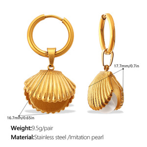 Conjunto de Collar y Pendientes con Baño de Oro, Estilo Bohemia, Joyería para Mujer, Pendientes de Aro con Colgante de Moda - Product Image 2
