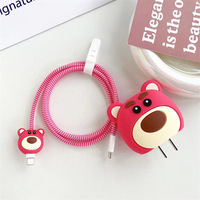 2024 Tendance Innovant Petits Gadgets 18W 20W 3D Mignon Dessin Animé Silicone Téléphone USB Chargeur Câble Protecteur