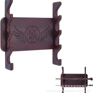 Estante de exhibición para varitas mágicas, organizador de almacenamiento de 4 niveles montado en la pared de madera para colección de bastones mágicos - Product Image 5
