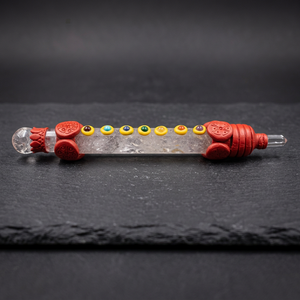 Varita de Cuarzo Cristalino para Sanación de Chakras, Péndulo Rojo Hecho a Mano, Feng Shui, Artículo Coleccionable, Portátil - Product Image 2
