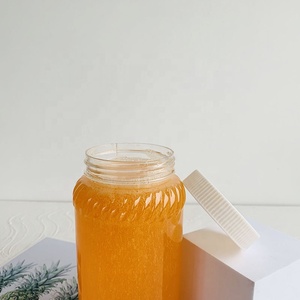 Plastic Pet Plasticpetpetpetpet 720ml Round Transparent Plastic Bottle Food Grade PET Sealed Honey Bottle