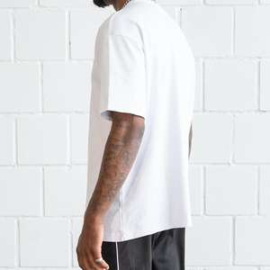 High Quality Heavyweight Boxy <b>White</b> T-<b>Shirts</b> Custom Blank 100% Cotton T <b>Shirt</b> with Logo <b>Men</b> Oversized Plain Round Neck Tshirts - Product Image 2
