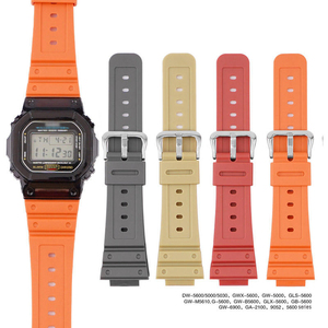 Expédition rapide, bracelets de montre en caoutchouc TPU de 16 mm, remplaçables, pour <span class=keywords><strong>Casio</strong></span> GA2100 DW6900, bracelet de montre en résine - Product Image 1