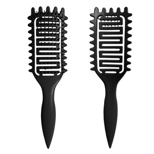 3 trong 1 Curl xác định kiểu dáng bàn chải Hollow ra Detangling tóc bàn chải rối tóc lược định hình xác định lọn tóc Cắt Tóc công cụ tạo kiểu - Product Image 3