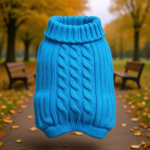 Pull pour animaux de compagnie Db Elegant en coton épais côtelé à col, motif uni, taille XS, vêtements pour chats et chiens de petite et moyenne taille - Product Image 2