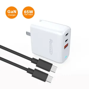 Adaptador de parede carregador para telefone e tablet para adaptador de energia c com usb c cabo para macbook pro