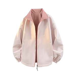 Özelleştirilmiş Logo Çift Taraflı Erkek Kışlık Uzun Kapüşonlu Rüzgar Geçirmez Polar Ceket Günlük Bol Rahat Moda - Product Image 1