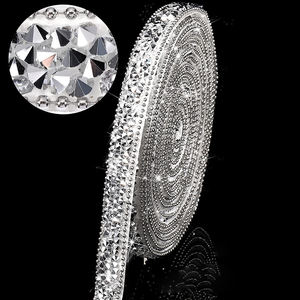 Pita berlian buatan Resin berperekat gulungan pita kristal berlian untuk dekorasi sepatu pakaian - Product Image 1