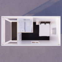 Maison conteneur démontable à construction rapide, design moderne, facile à installer, préfabriquée pour usage bureautique, villa, hôtel