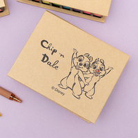 Lot de blocs-notes adhésifs personnalisés à thème Winnie l'Ourson et Chip 'n Dale, en papier texturé détachable, très demandés