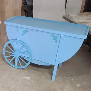 Carro di caramelle in legno ruote per matrimoni festa di pasqua palloncini di natale Baby docce per bambini forniture per feste - Product Image 4