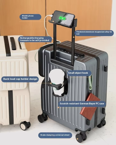 <span class=keywords><strong>Valise</strong></span> à roulettes de cabine séparée à accès rapide, boîte à documents de bureau portable en aluminium haut de gamme de 20 pouces - Product Image 3