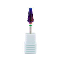 2024 arc-en-ciel revêtement 5 en 1 ensemble d'ongles couleur arc-en-ciel carbure de tungstène forets à ongles Salon Nail Art outils élimination du gel acrylique