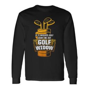Maglietta a maniche lunghe Golf Widow per la moglie dei golfisti, regalo divertente per il golf - Product Image 1