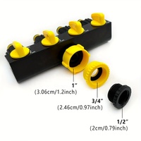 Vanne de dérivation d'eau à 4 voies facile à installer avec commandes séparées, adaptateurs filetés de 1/2, 3/4 et 1 pouce pour l'irrigation de jardin