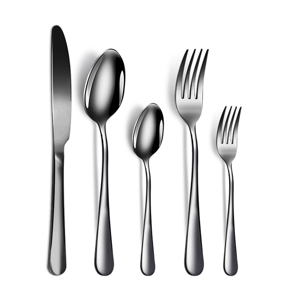 Black 5-Piece Cutlery Set