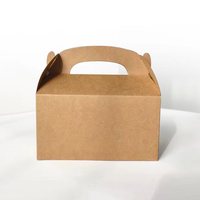 Boîte d'emballage primaire pour gâteaux et bonbons 160x90x86mm avec poignée, boîtes en papier rectangulaires pour emballage alimentaire, technologie d'impression