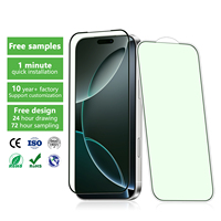Protection d'écran en verre trempé personnalisée anti-choc et anti-lumière bleue pour iPhone 15, 16, 17 et iPhone 17 Air