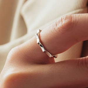 Anillo de Plata de Ley 925 con Sol Curvo Grabado 'You Are My Sunshine', Anillo Original <span class=keywords><strong>para</strong></span> <span class=keywords><strong>Mujer</strong></span>, Regalo Sencillo y Elegante BSR716 - Product Image 6