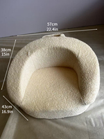 Mini-canapé rond moderne pour tout-petits avec dossier en polaire et chaise en mousse pour salon, pour enfants de 1 an et plus, siège individuel