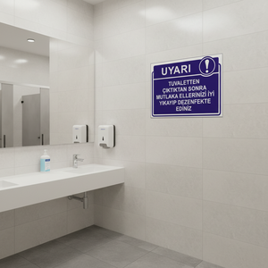 Lave y desinfecte las manos a profundidad después de usar el baño - Póster digital - Product Image 3