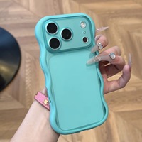 Casing HP Transparan Populer Desain Bunga Gelombang Kreatif Anti Benturan 360 Perlindungan Lensa