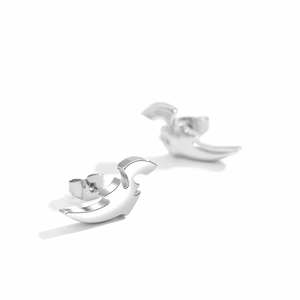 Crown Bone Earrings S925 Silver Stud Earrings Geometric Dragon Design For Men And Women Everyday Wear - Product Image 5