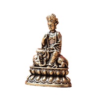 1 pièce en laiton, Samantabhadra Bodhisattva Bouddha des Huit Dieux, décoration rétro culturelle et créative, artisanat de bureau, ornements
