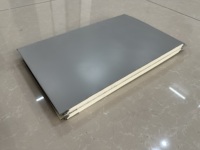 Panel Metálico Aislado de Color Sólido Brillante, Revestimiento de Pared Tipo Sándwich de Espuma de PU Lisa, Moderno, para Construcción de Viviendas, Resistente al Fuego e Impermeable