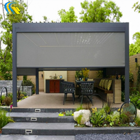 Pergola rétractable motorisée imperméable en aluminium de type 175 avec bâtiment de jardin aveugle d'écran avec le cadre enduit de poudre