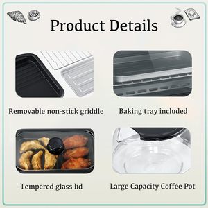 Appareil de cuisson multifonction automatique 3 en 1 pour le petit-déjeuner, machine à petit-déjeuner électrique 3 en 1 - Product Image 4