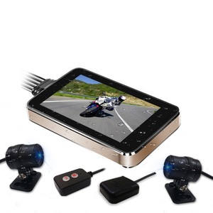 Cámara <span class=keywords><strong>para</strong></span> Motocicleta 1080P Táctil <span class=keywords><strong>de</strong></span> 4 Pulgadas con Wifi, Doble Lente, Resistente al Agua, Especial <span class=keywords><strong>para</strong></span> Viajes en Moto - Product Image 1