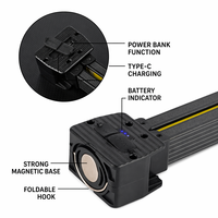 Lampe de travail LED magnétique IP55 rechargeable, lanterne d'urgence 3 couleurs, logo personnalisé, vente en gros d'usine, pliable