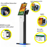Borne de paiement personnalisée debout au sol Kiosque de vente au détail LCD Kiosque de commande en libre-service automatisé Windows avec empreinte digitale et NFC