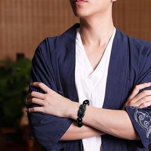 หยกดำแท้ธรรมชาติ ปี่เซียะ สร้อยข้อมือหยกสำหรับผู้ชายและผู้หญิง หยกขายส่งทั่วไป C276 - Product Image 5