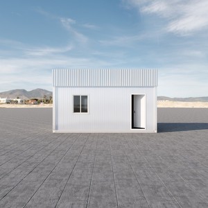 Nhà Máy Tùy Chỉnh Dễ Dàng Nhanh Chóng Pre Lắp Ráp Container Nhà Prefab Màu Trắng Phòng Đơn Phẳng Gói Nhà Để Xe Với Mái dốc - Product Image 5