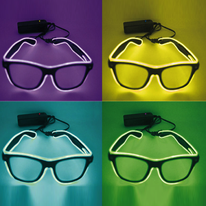 Gafas LED Personalizadas de un Solo Color, Marco Cuadrado con Luz <span class=keywords><strong>EL</strong></span>, Decoración Personalizada para Fiestas, Ramadán, Graduación, Día de San Valentín, Flash - Product Image 5