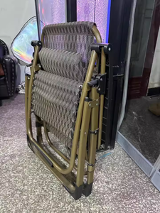 Venta caliente ajustable al aire libre Metal Sunbed Lounge Chaise Chair portátil para patio al por mayor para uso - Product Image 4