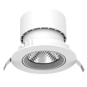 Power saving aluminum alloy cutout dia105mm cob adjustable downlight dimmable led recessed lights