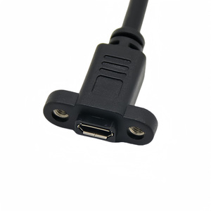 Micro <b>Usb</b> Male To Female Extension <b>Cable</b> With Screw Holes For Mounting Data <b>Cable</b> V8 Shielded - Product Image 1