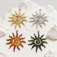 Dije de Sol de Acero Inoxidable, Dijes de Sol Creativos para la Fabricación de Joyería DIY