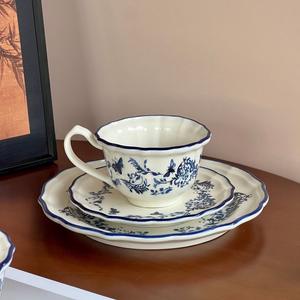 Assiettes et tasses à café en céramique en gros, style chinois, restaurant, luxe nordique, assiettes et bols en céramique vintage - Product Image 1