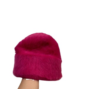 Mode fourrure longue Angora lapin fourrure hiver chapeau femmes en peluche <span class=keywords><strong>Bonnet</strong></span> Toque casquette tricoté chaud Beanie - Product Image 3