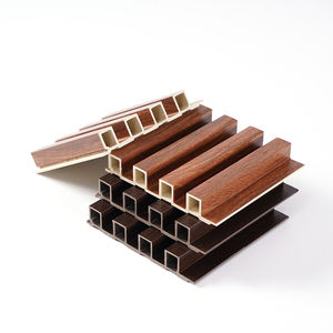 Panel de rejilla de bambú WPC Panel de pared de PVC Panel de pared decorativo de madera para decoración de interiores - Product Image 5