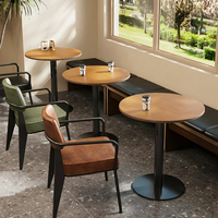 Ensemble de table et chaises de restaurant commercial en gros, chaise et table à structure métallique pour restauration rapide, bistro, hôtel, banquet