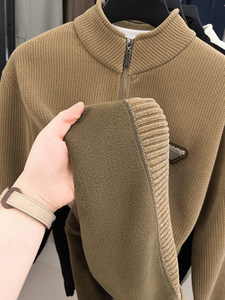 Suéter de Punto Grueso Personalizado OEM de Alta Calidad, Moderno, Holgado, Estilo Urbano, Reactivo al Calor, con Cierre Termocrómico en el Cuello para Hombre - Product Image 5