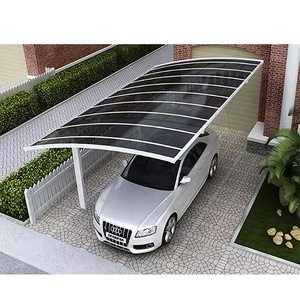 Abri de voiture en polycarbonate, auvent en aluminium durable, abri de voiture en alliage, pare-soleil en feuille de PC, protection solaire extérieure imperméable pour parking - Product Image 2