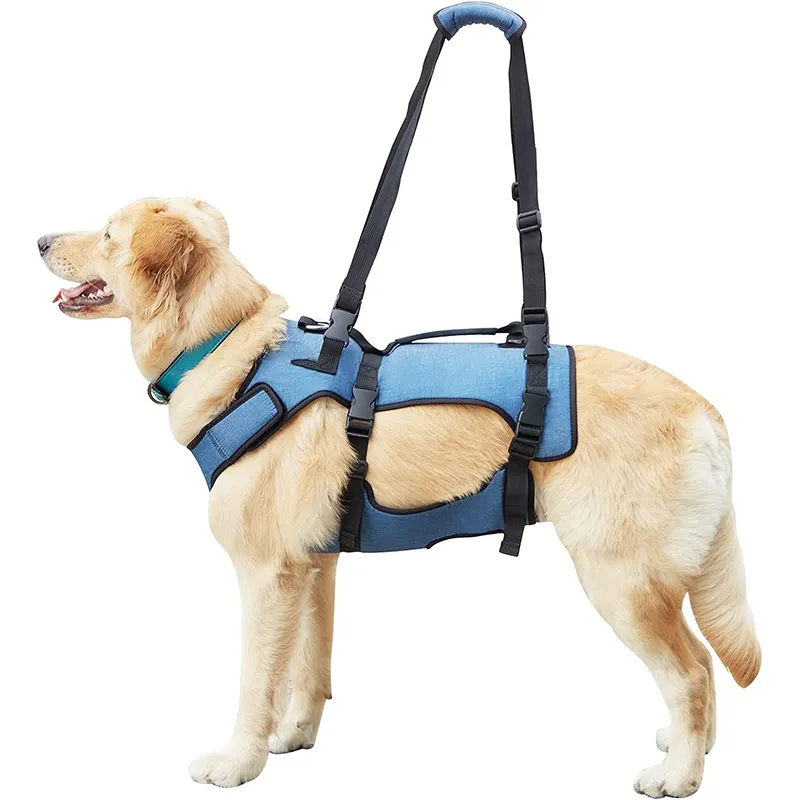 Cão elevador arnês apoio do corpo inteiro com um ferro anéis para anexar trela do cão estilingue excelente qualidade para o cão