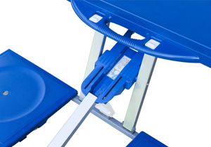 Portátil dobrável fácil de abrir viagem Abs plástico dobrável mesa e cadeira com 4 assentos mesa dobrável - Product Image 4